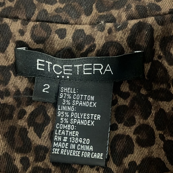 Etcetera Animal Print Jacket. Preloved - Picture 6 of 6